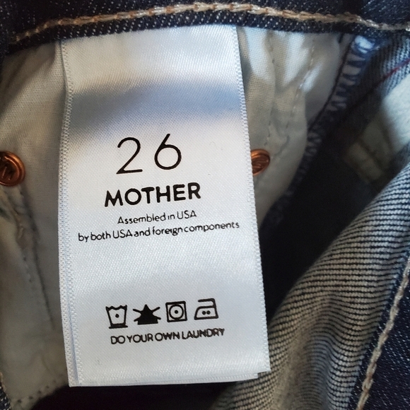 MOTHER Insider Crop Step Fray Jeans Speed Racer Size 26 - Picture 11 of 15